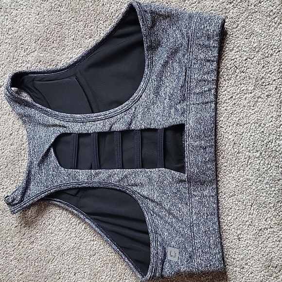 The Chestee Gray Racerback Sports Bra - Picture 2 of 6